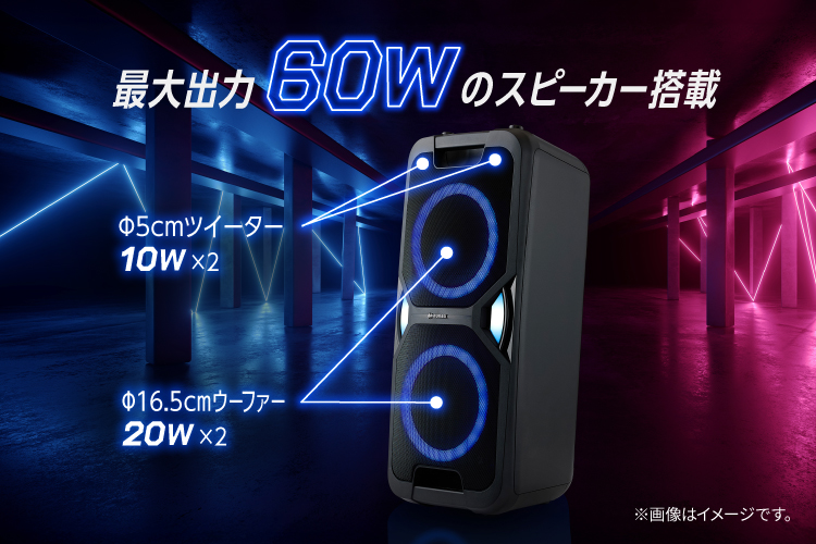 60Wの迫力サウンド